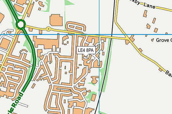 LE4 8PA map - OS VectorMap District (Ordnance Survey) LE4 8PA map - OS VectorMap District (Ordnance Survey)