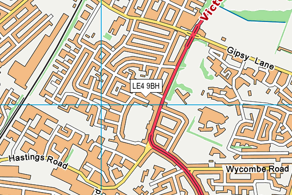 LE4 9BH map - OS VectorMap District (Ordnance Survey) LE4 9BH map - OS VectorMap District (Ordnance Survey)