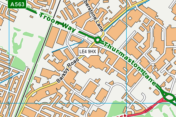 LE4 9HX map - OS VectorMap District (Ordnance Survey) LE4 9HX map - OS VectorMap District (Ordnance Survey)