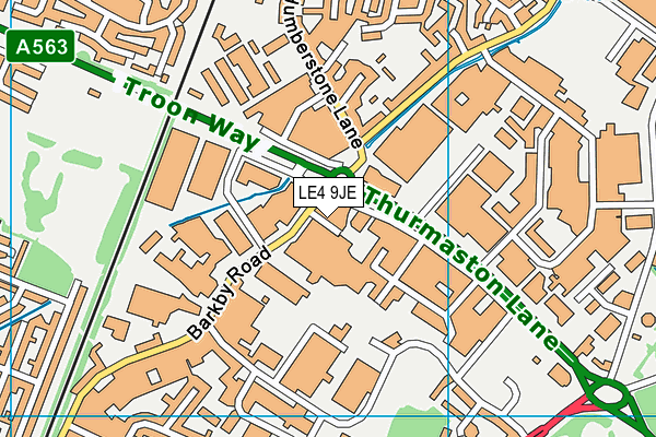 LE4 9JE map - OS VectorMap District (Ordnance Survey) LE4 9JE map - OS VectorMap District (Ordnance Survey)