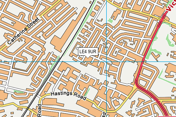 LE4 9UR map - OS VectorMap District (Ordnance Survey) LE4 9UR map - OS VectorMap District (Ordnance Survey)