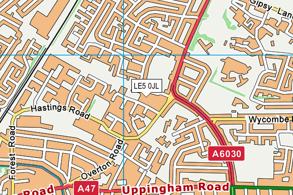 LE5 0JL map - OS VectorMap District (Ordnance Survey) LE5 0JL map - OS VectorMap District (Ordnance Survey)
