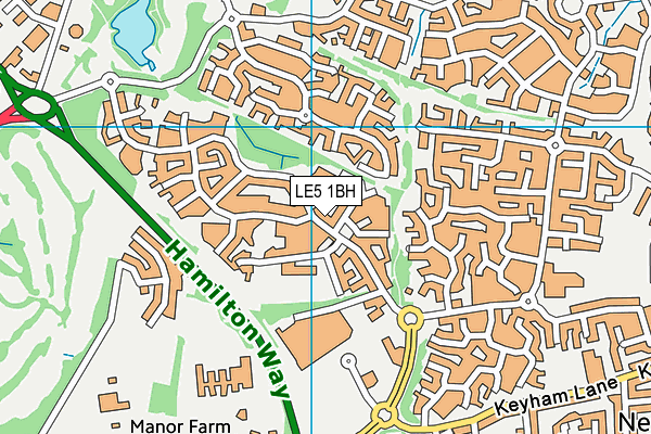 LE5 1BH map - OS VectorMap District (Ordnance Survey) LE5 1BH map - OS VectorMap District (Ordnance Survey)