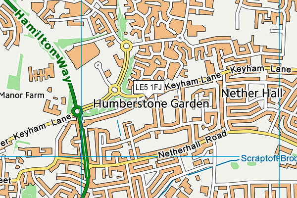 LE5 1FJ map - OS VectorMap District (Ordnance Survey) LE5 1FJ map - OS VectorMap District (Ordnance Survey)
