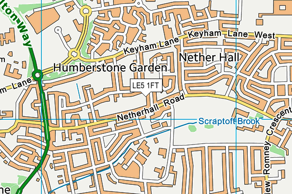 LE5 1FT map - OS VectorMap District (Ordnance Survey) LE5 1FT map - OS VectorMap District (Ordnance Survey)