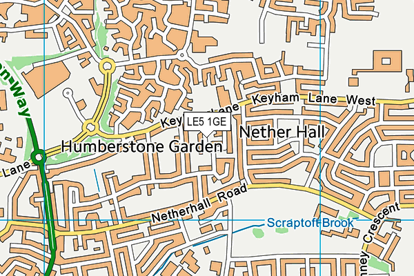 LE5 1GE map - OS VectorMap District (Ordnance Survey) LE5 1GE map - OS VectorMap District (Ordnance Survey)