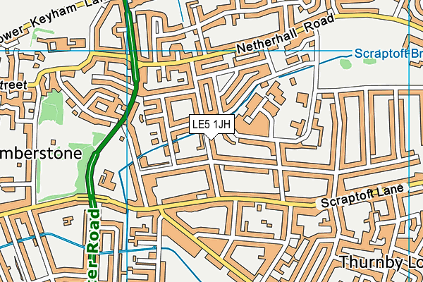 LE5 1JH map - OS VectorMap District (Ordnance Survey) LE5 1JH map - OS VectorMap District (Ordnance Survey)