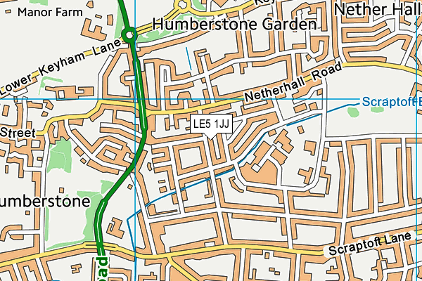 LE5 1JJ map - OS VectorMap District (Ordnance Survey) LE5 1JJ map - OS VectorMap District (Ordnance Survey)