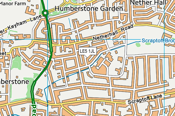 LE5 1JL map - OS VectorMap District (Ordnance Survey) LE5 1JL map - OS VectorMap District (Ordnance Survey)
