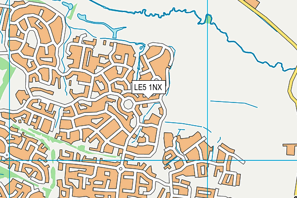 LE5 1NX map - OS VectorMap District (Ordnance Survey) LE5 1NX map - OS VectorMap District (Ordnance Survey)