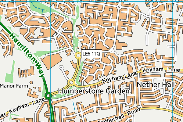 LE5 1TQ map - OS VectorMap District (Ordnance Survey) LE5 1TQ map - OS VectorMap District (Ordnance Survey)