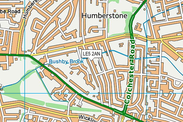 LE5 2AN map - OS VectorMap District (Ordnance Survey) LE5 2AN map - OS VectorMap District (Ordnance Survey)