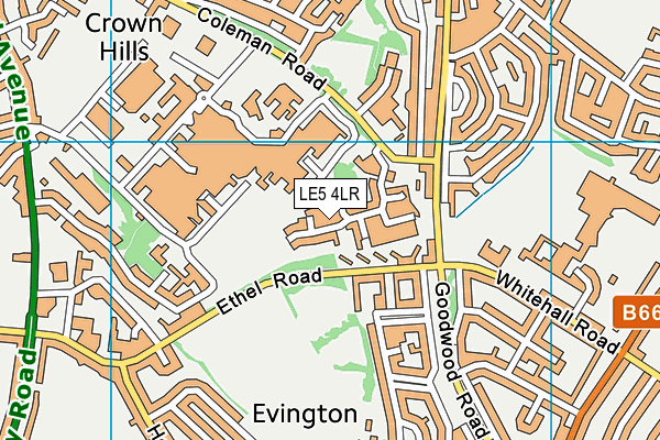 LE5 4LR map - OS VectorMap District (Ordnance Survey) LE5 4LR map - OS VectorMap District (Ordnance Survey)