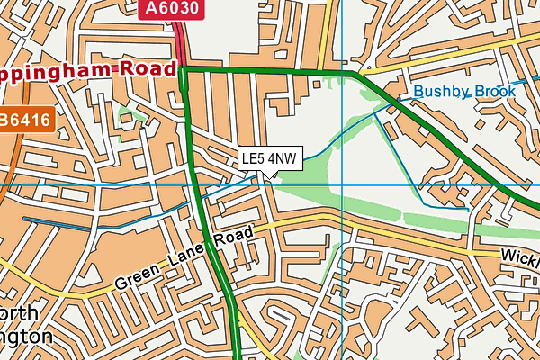 LE5 4NW map - OS VectorMap District (Ordnance Survey) LE5 4NW map - OS VectorMap District (Ordnance Survey)
