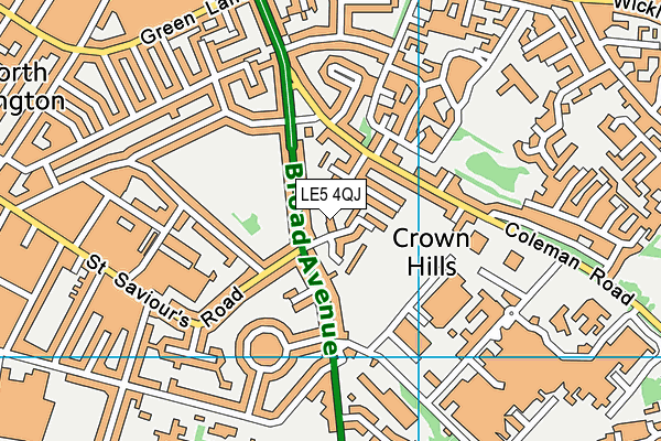 LE5 4QJ map - OS VectorMap District (Ordnance Survey) LE5 4QJ map - OS VectorMap District (Ordnance Survey)