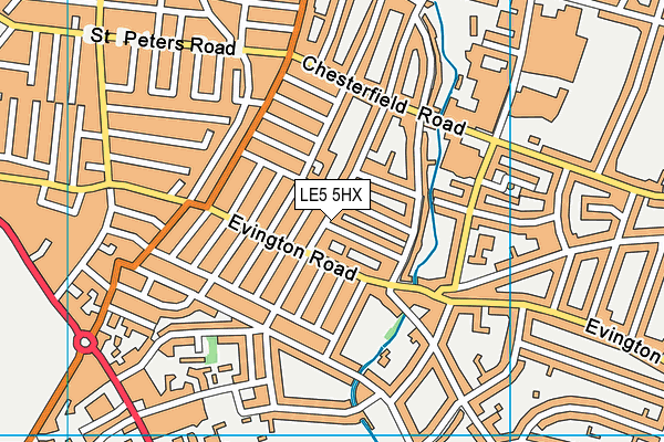 LE5 5HX map - OS VectorMap District (Ordnance Survey) LE5 5HX map - OS VectorMap District (Ordnance Survey)
