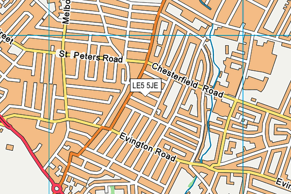LE5 5JE map - OS VectorMap District (Ordnance Survey) LE5 5JE map - OS VectorMap District (Ordnance Survey)