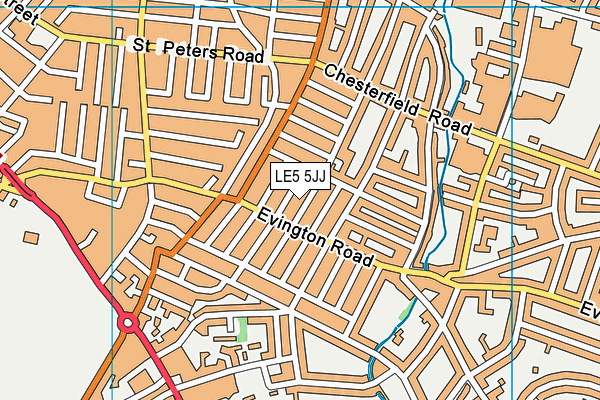 LE5 5JJ map - OS VectorMap District (Ordnance Survey) LE5 5JJ map - OS VectorMap District (Ordnance Survey)