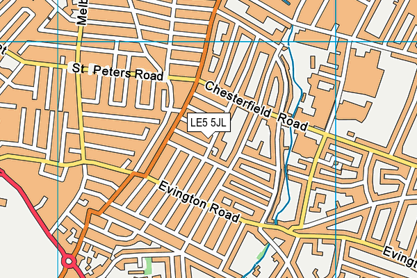LE5 5JL map - OS VectorMap District (Ordnance Survey) LE5 5JL map - OS VectorMap District (Ordnance Survey)