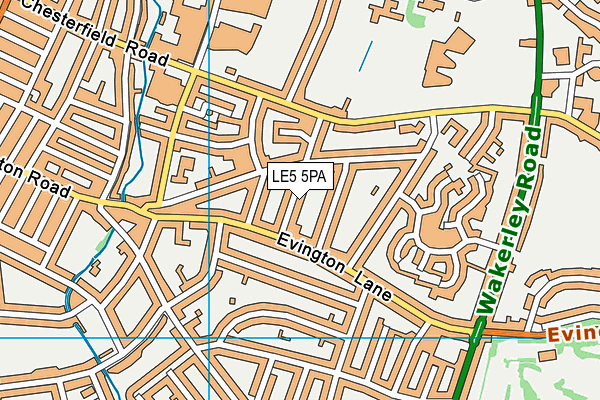 LE5 5PA map - OS VectorMap District (Ordnance Survey) LE5 5PA map - OS VectorMap District (Ordnance Survey)