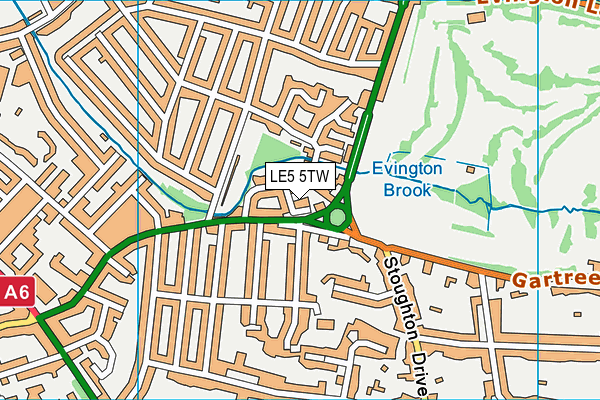 LE5 5TW map - OS VectorMap District (Ordnance Survey) LE5 5TW map - OS VectorMap District (Ordnance Survey)