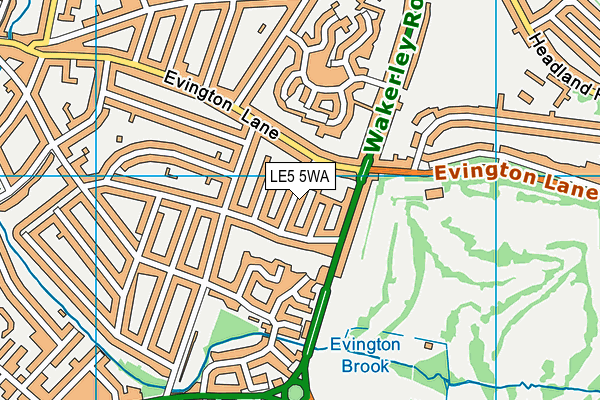 LE5 5WA map - OS VectorMap District (Ordnance Survey) LE5 5WA map - OS VectorMap District (Ordnance Survey)