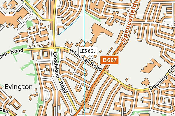 LE5 6GJ map - OS VectorMap District (Ordnance Survey)