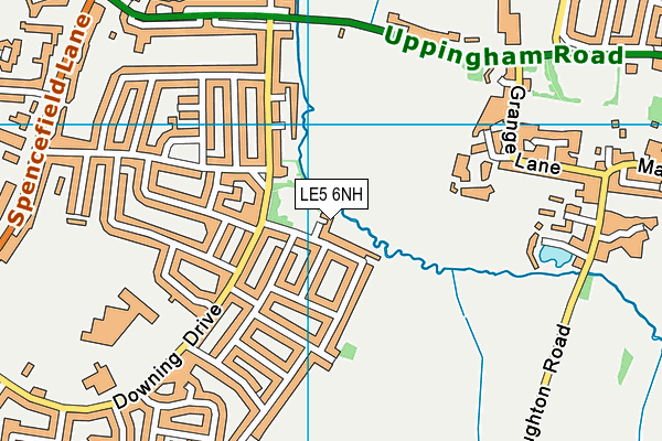 LE5 6NH map - OS VectorMap District (Ordnance Survey) LE5 6NH map - OS VectorMap District (Ordnance Survey)