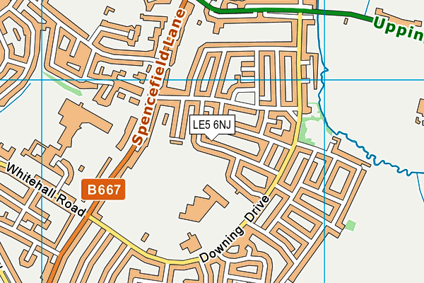 LE5 6NJ map - OS VectorMap District (Ordnance Survey) LE5 6NJ map - OS VectorMap District (Ordnance Survey)
