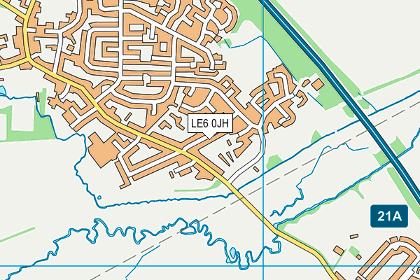 LE6 0JH map - OS VectorMap District (Ordnance Survey) LE6 0JH map - OS VectorMap District (Ordnance Survey)