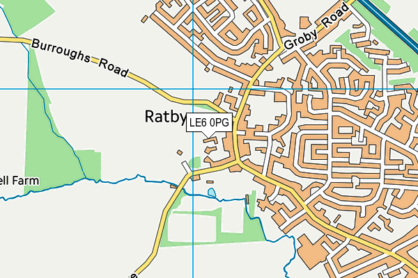 LE6 0PG map - OS VectorMap District (Ordnance Survey)