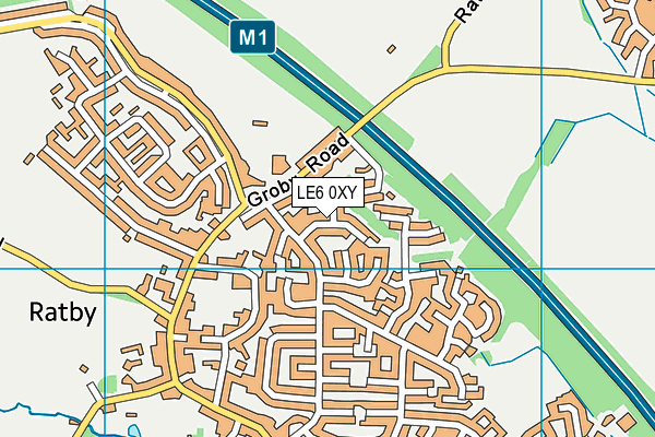 LE6 0XY map - OS VectorMap District (Ordnance Survey)