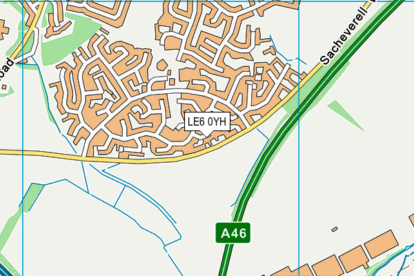 LE6 0YH map - OS VectorMap District (Ordnance Survey) LE6 0YH map - OS VectorMap District (Ordnance Survey)