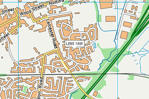 LE65 1AW map - OS VectorMap District (Ordnance Survey) LE65 1AW map - OS VectorMap District (Ordnance Survey)