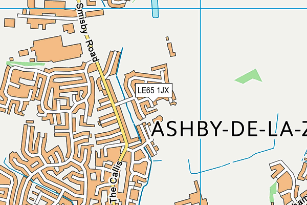 LE65 1JX map - OS VectorMap District (Ordnance Survey) LE65 1JX map - OS VectorMap District (Ordnance Survey)