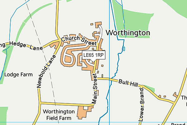 LE65 1RP map - OS VectorMap District (Ordnance Survey)