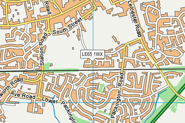 LE65 1WX map - OS VectorMap District (Ordnance Survey) LE65 1WX map - OS VectorMap District (Ordnance Survey)