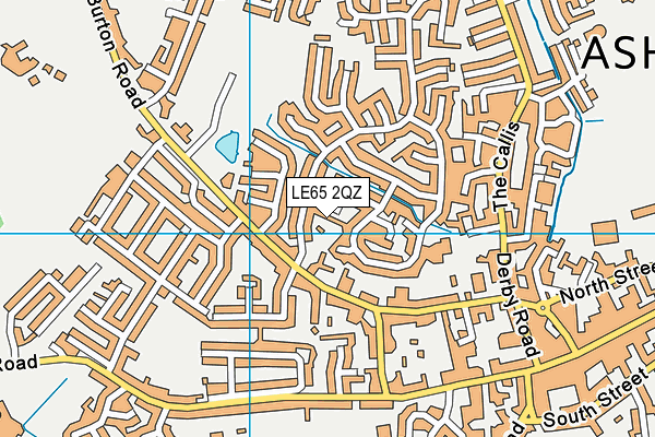 LE65 2QZ map - OS VectorMap District (Ordnance Survey)