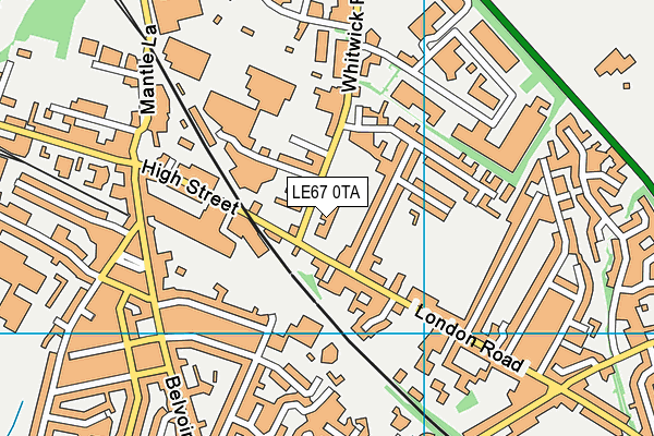 LE67 0TA map - OS VectorMap District (Ordnance Survey) LE67 0TA map - OS VectorMap District (Ordnance Survey)