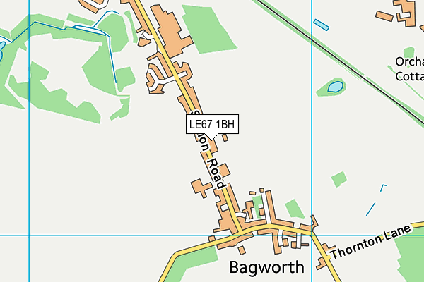 LE67 1BH map - OS VectorMap District (Ordnance Survey)