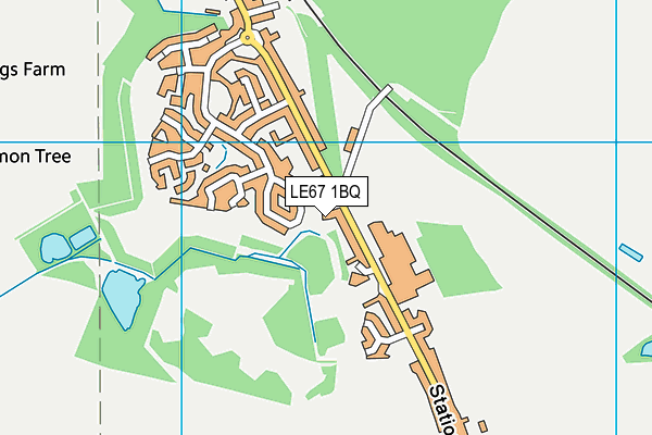LE67 1BQ map - OS VectorMap District (Ordnance Survey) LE67 1BQ map - OS VectorMap District (Ordnance Survey)