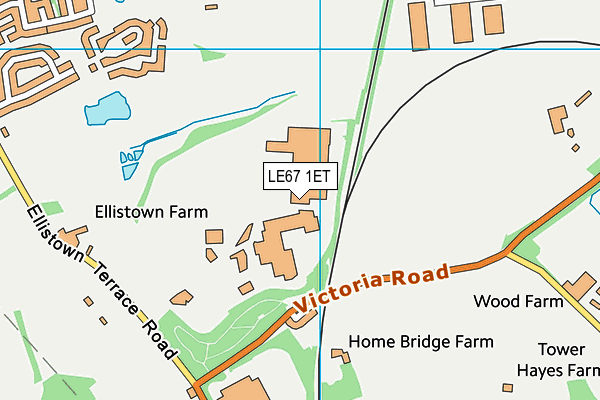 LE67 1ET map - OS VectorMap District (Ordnance Survey) LE67 1ET map - OS VectorMap District (Ordnance Survey)