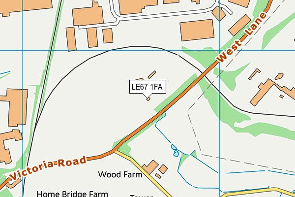 LE67 1FA map - OS VectorMap District (Ordnance Survey) LE67 1FA map - OS VectorMap District (Ordnance Survey)