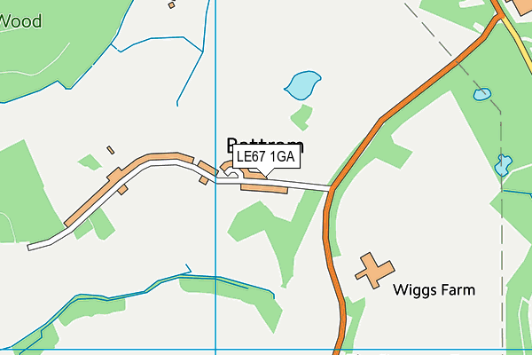 LE67 1GA map - OS VectorMap District (Ordnance Survey) LE67 1GA map - OS VectorMap District (Ordnance Survey)