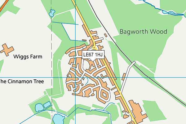 LE67 1HJ map - OS VectorMap District (Ordnance Survey) LE67 1HJ map - OS VectorMap District (Ordnance Survey)