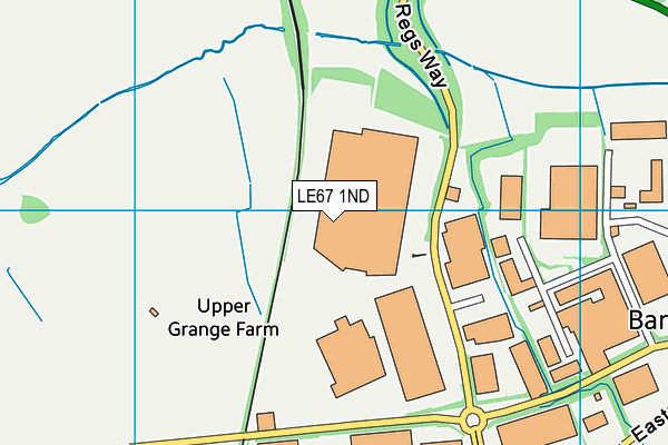 LE67 1ND map - OS VectorMap District (Ordnance Survey) LE67 1ND map - OS VectorMap District (Ordnance Survey)