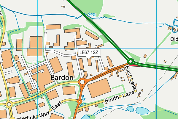 LE67 1SZ map - OS VectorMap District (Ordnance Survey) LE67 1SZ map - OS VectorMap District (Ordnance Survey)