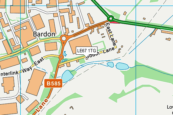 LE67 1TG map - OS VectorMap District (Ordnance Survey) LE67 1TG map - OS VectorMap District (Ordnance Survey)