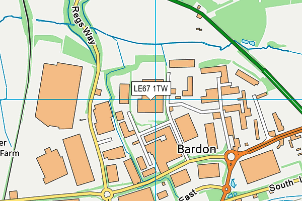 LE67 1TW map - OS VectorMap District (Ordnance Survey) LE67 1TW map - OS VectorMap District (Ordnance Survey)