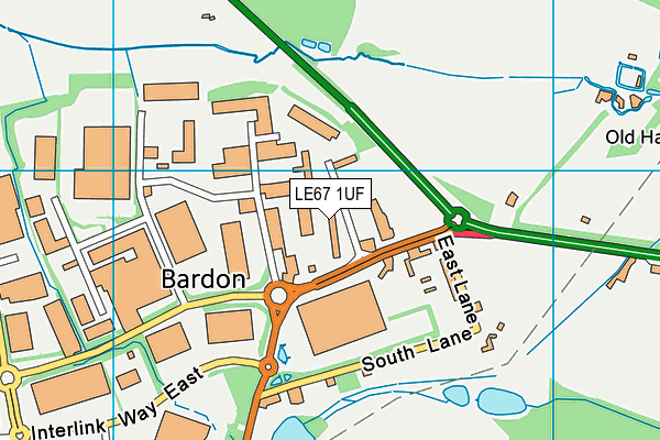 LE67 1UF map - OS VectorMap District (Ordnance Survey) LE67 1UF map - OS VectorMap District (Ordnance Survey)